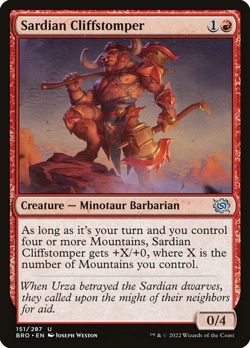 Sardian Cliffstomper — The Brothers' War