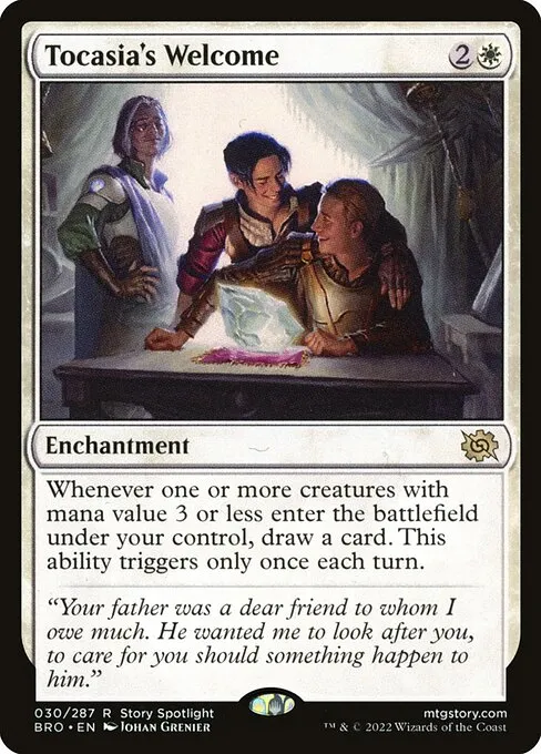 Tocasia's Welcome — The Brothers' War