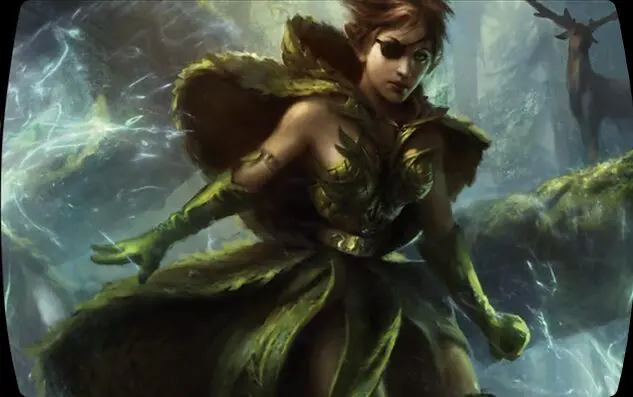 Art detail — Freyalise, Llanowar's Fury