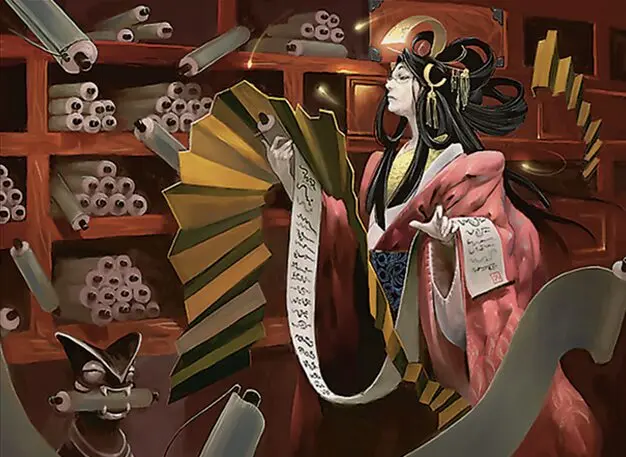 Art detail — Azami, Lady of Scrolls