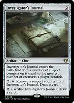 Investigator's Journal — Commander Masters