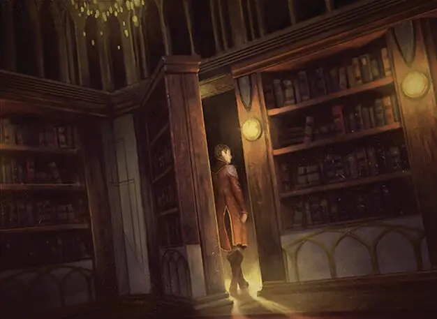 Art detail — Suspicious Bookcase