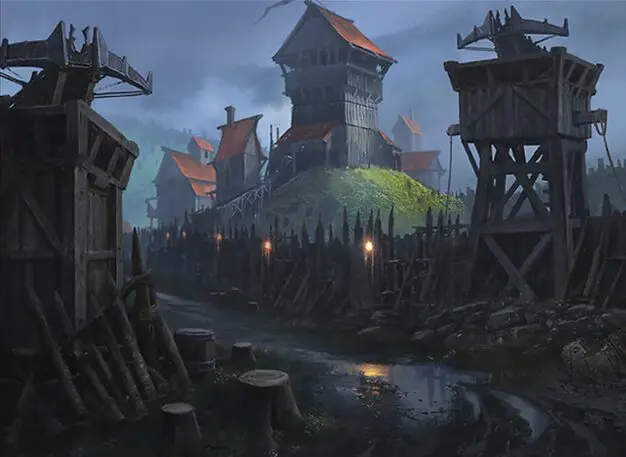 Art detail — Fortified Village
