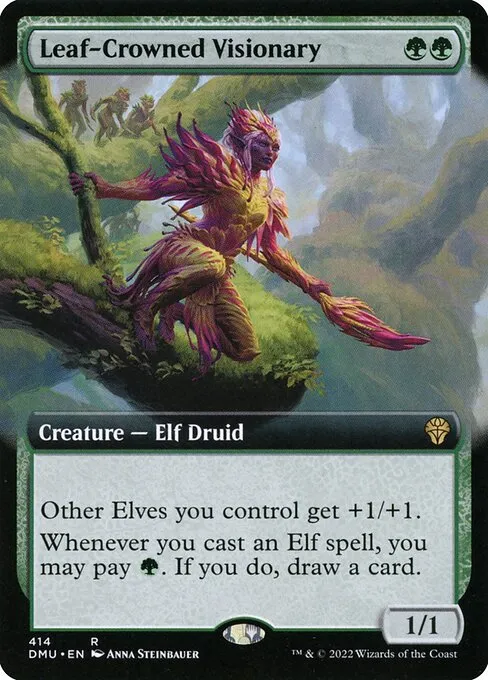 Leaf-Crowned Visionary — Dominaria United
