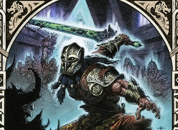 Art detail — Halvar, God of Battle // Sword of the Realms