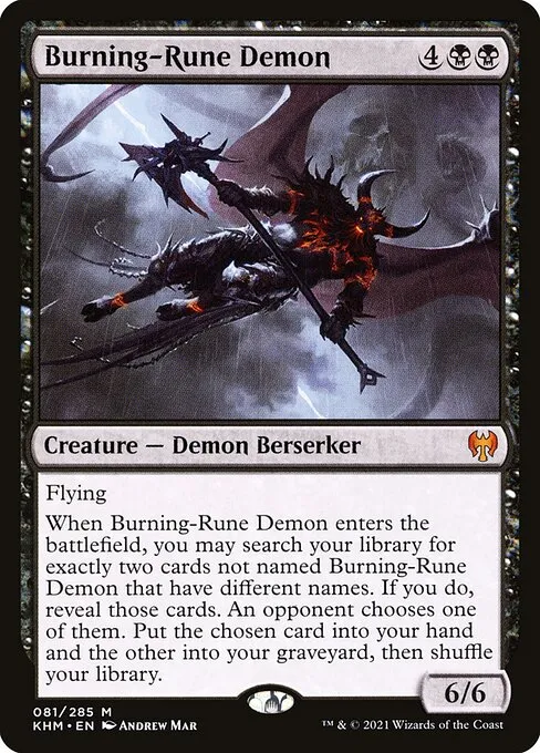 Burning-Rune Demon — Kaldheim