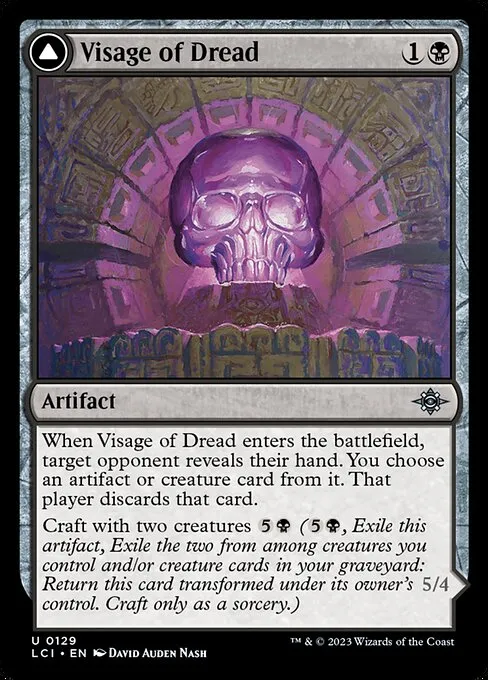 Visage of Dread // Dread Osseosaur — The Lost Caverns of Ixalan