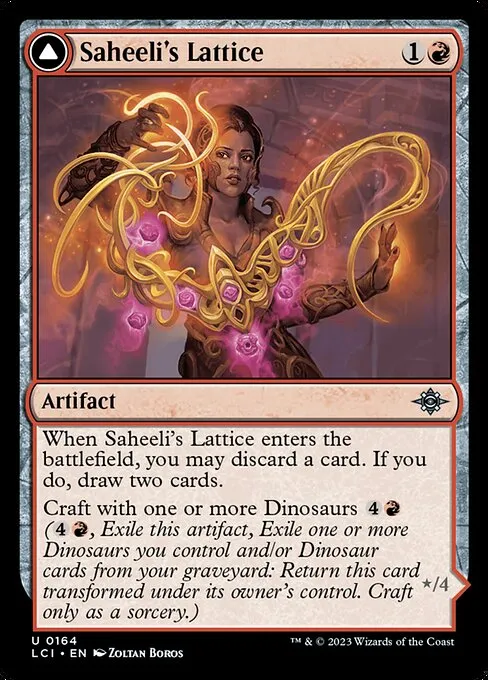 Saheeli's Lattice // Mastercraft Raptor — The Lost Caverns of Ixalan