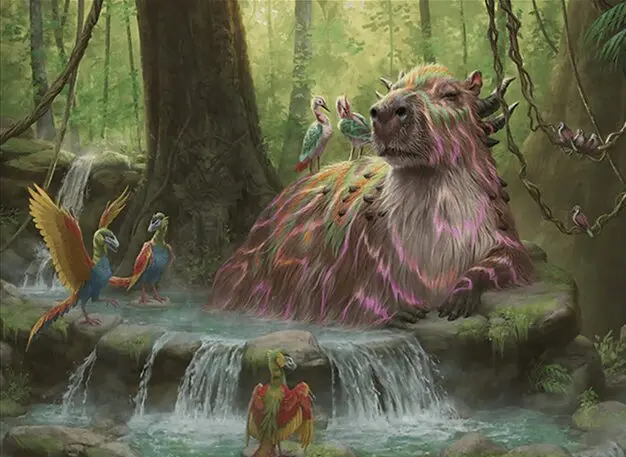 Art detail — Basking Capybara