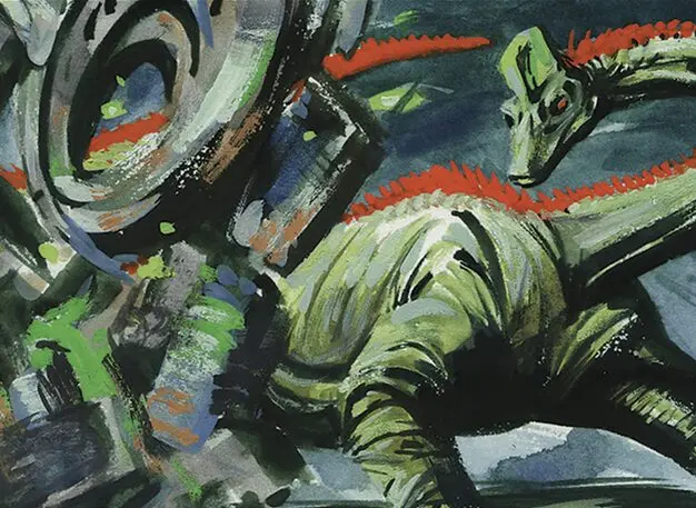 Art detail — Thrashing Brontodon