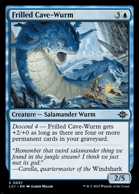 Frilled Cave-Wurm — The Lost Caverns of Ixalan