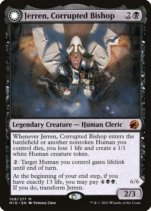 Jerren, Corrupted Bishop // Ormendahl, the Corrupter — Innistrad: Midnight Hunt