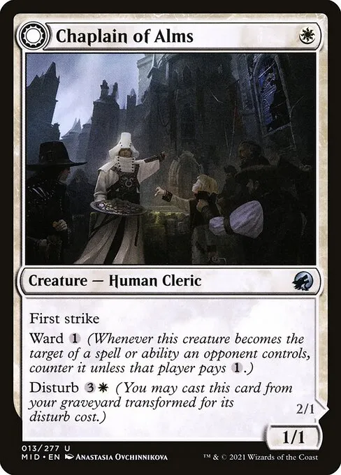 Chaplain of Alms // Chapel Shieldgeist — Innistrad: Midnight Hunt