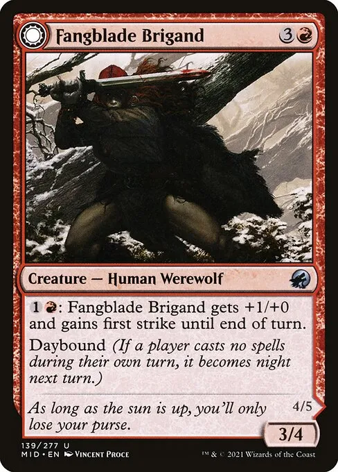 Fangblade Brigand // Fangblade Eviscerator — Innistrad: Midnight Hunt