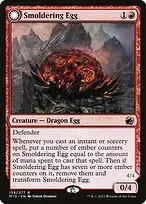 Smoldering Egg // Ashmouth Dragon — Innistrad: Midnight Hunt