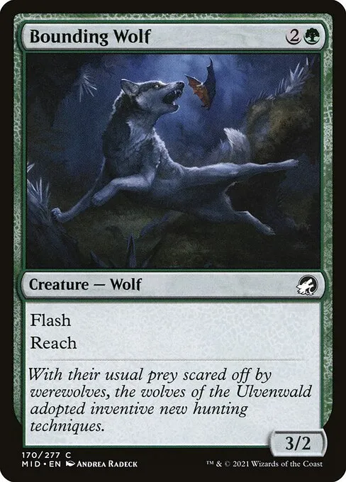 Bounding Wolf — Innistrad: Midnight Hunt