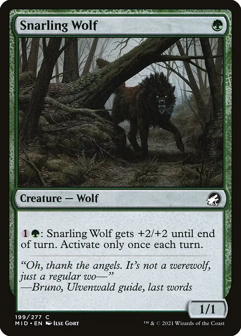 Snarling Wolf — Innistrad: Midnight Hunt