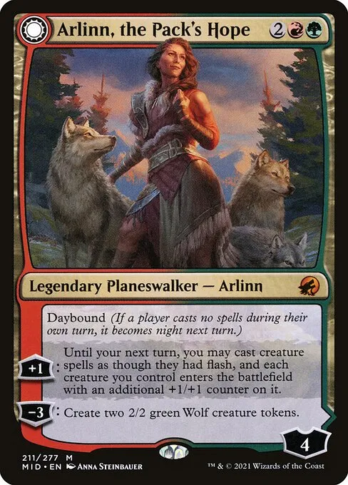Arlinn, the Pack's Hope // Arlinn, the Moon's Fury — Innistrad: Midnight Hunt