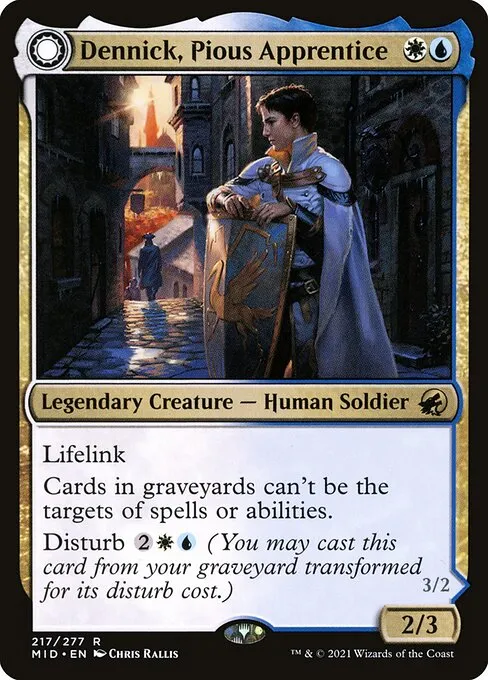 Dennick, Pious Apprentice // Dennick, Pious Apparition — Innistrad: Midnight Hunt