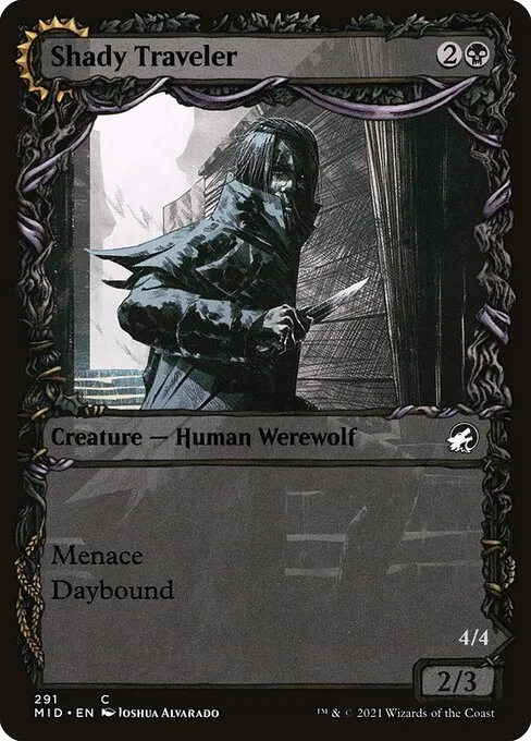 Shady Traveler // Stalking Predator — Innistrad: Midnight Hunt