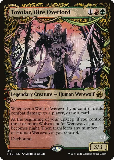 Tovolar, Dire Overlord // Tovolar, the Midnight Scourge — Innistrad: Midnight Hunt