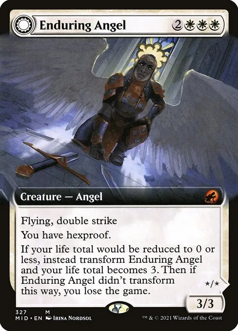Enduring Angel // Angelic Enforcer — Innistrad: Midnight Hunt