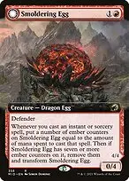 Smoldering Egg // Ashmouth Dragon — Innistrad: Midnight Hunt