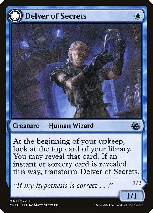 Delver of Secrets // Insectile Aberration — Innistrad: Midnight Hunt