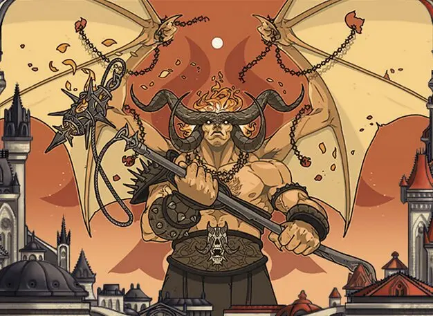 Art detail — Rakdos, Patron of Chaos