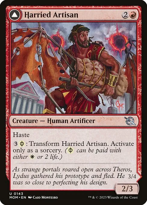 Harried Artisan // Phyrexian Skyflayer — March of the Machine