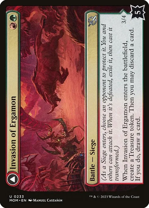 Invasion of Ergamon // Truga Cliffcharger — March of the Machine