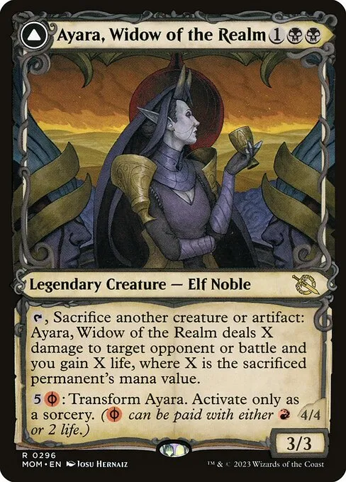 Ayara, Widow of the Realm // Ayara, Furnace Queen — March of the Machine