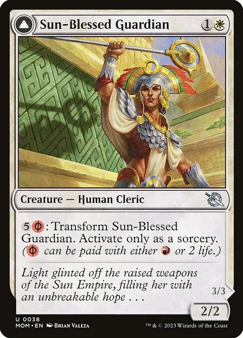 Sun-Blessed Guardian // Furnace-Blessed Conqueror — March of the Machine