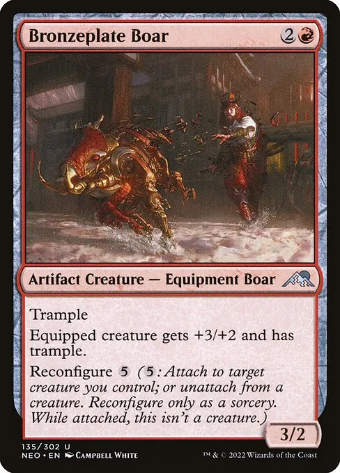 Bronzeplate Boar — Kamigawa: Neon Dynasty