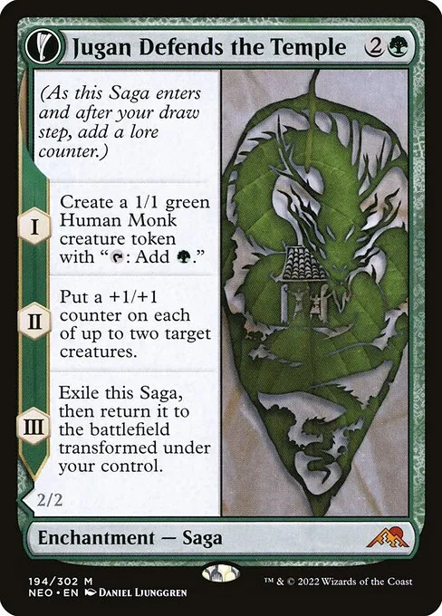 Jugan Defends the Temple // Remnant of the Rising Star — Kamigawa: Neon Dynasty