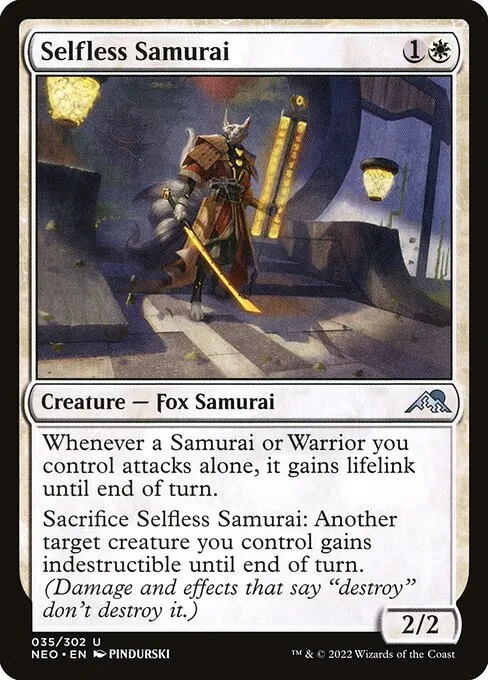 Selfless Samurai — Kamigawa: Neon Dynasty