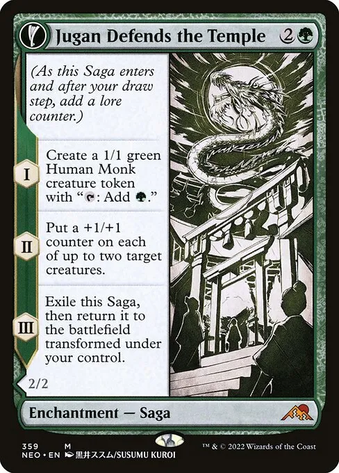 Jugan Defends the Temple // Remnant of the Rising Star — Kamigawa: Neon Dynasty