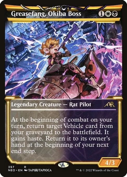Greasefang, Okiba Boss — Kamigawa: Neon Dynasty