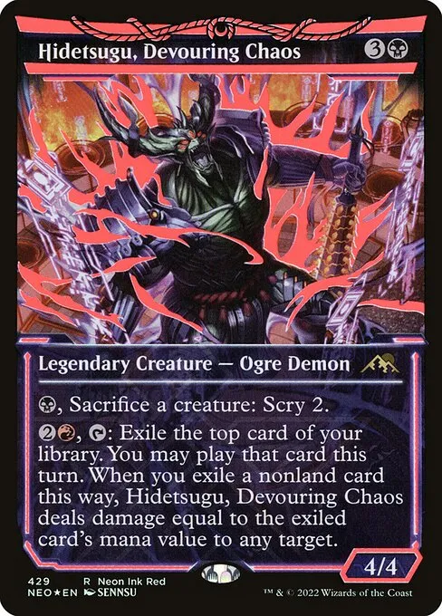 Hidetsugu, Devouring Chaos — Kamigawa: Neon Dynasty (representative scan)
