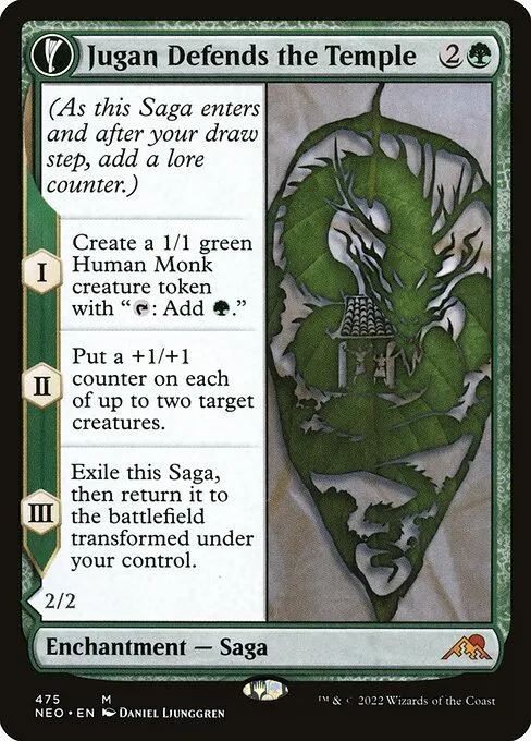 Jugan Defends the Temple // Remnant of the Rising Star — Kamigawa: Neon Dynasty