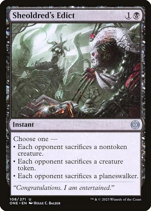 Sheoldred's Edict — Phyrexia: All Will Be One