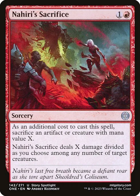 Nahiri's Sacrifice — Phyrexia: All Will Be One