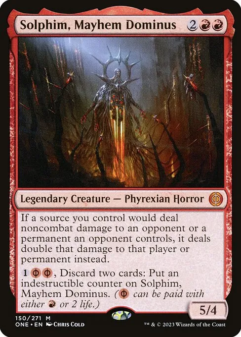 Solphim, Mayhem Dominus — Phyrexia: All Will Be One