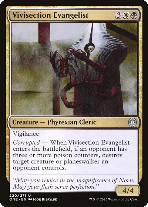 Vivisection Evangelist — Phyrexia: All Will Be One