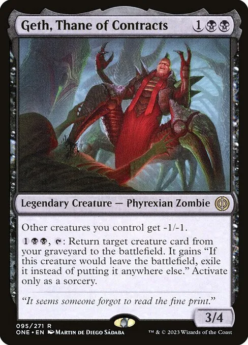 Geth, Thane of Contracts — Phyrexia: All Will Be One