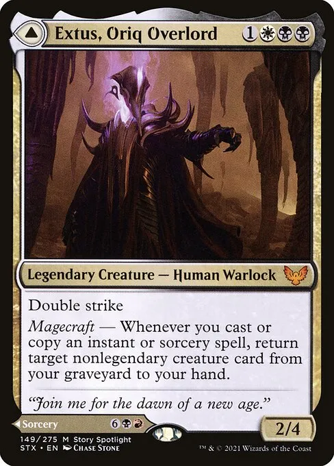 Extus, Oriq Overlord // Awaken the Blood Avatar — Strixhaven: School of Mages
