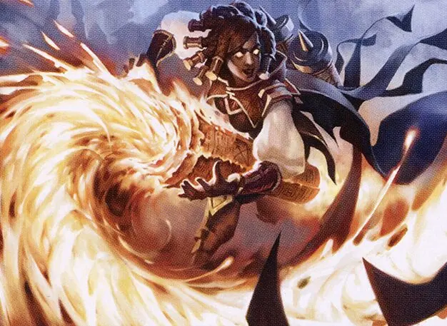 Art detail — Flamescroll Celebrant // Revel in Silence