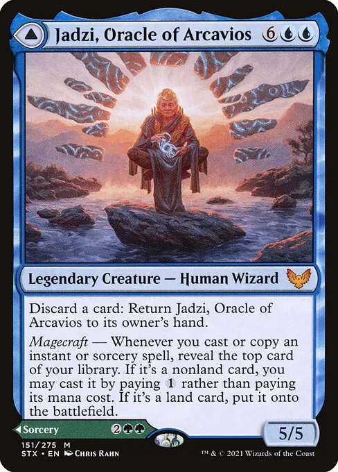 Jadzi, Oracle of Arcavios // Journey to the Oracle — Strixhaven: School of Mages