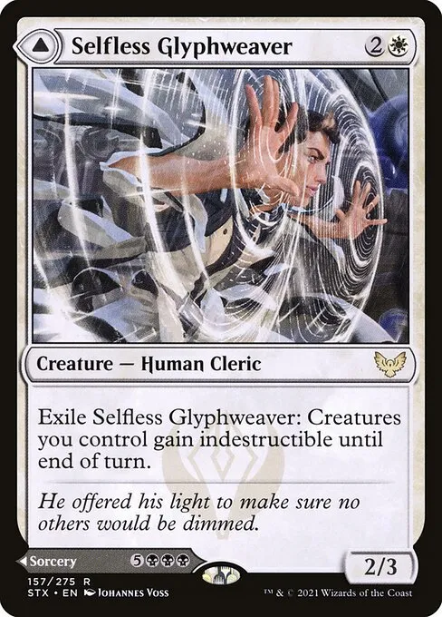 Selfless Glyphweaver // Deadly Vanity — Strixhaven: School of Mages