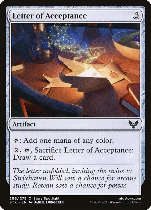 Letter of Acceptance — Strixhaven: School of Mages
